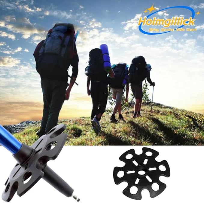6 pcs Removable Mud Ski Basket Trekking Pole Snowflake Basket,Removable Mud Ski Basket Replacement Accessory for Hiking Poles
