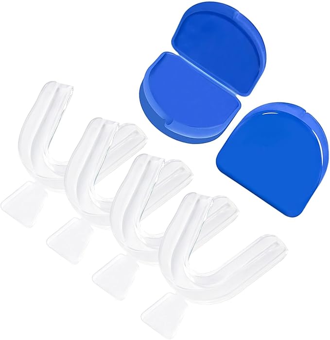 4PCS Dental Trays for Whitening Teeth, Thin Thermoform Moldable Mouth Trays for Teeth Whitening, Teeth Whitener Trays Kits Mouth Guard Care Oral Hygiene Tooth Tool