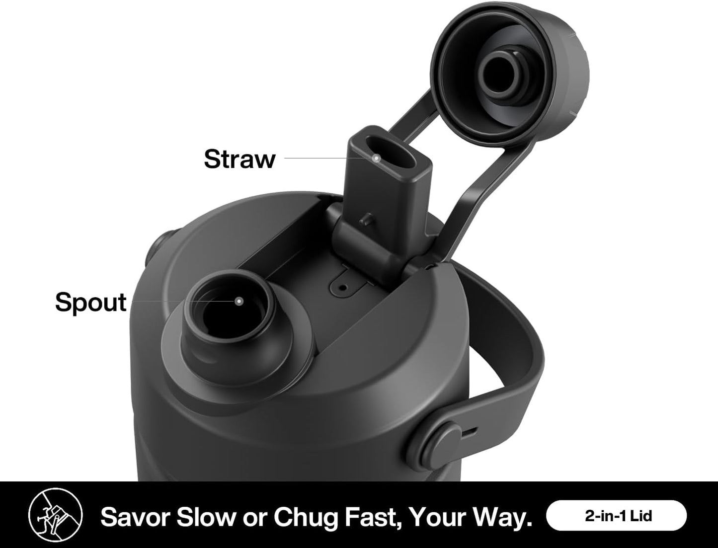 26 oz Insulated Water Bottle with 2-in-1 Straw and Spout Lid, Keep Cold 24H, Leak-Proof, Fits in Car Cup Holder, Stainless Steel Water Bottle for Sports, Travel, and School (Twilight Cosmos)