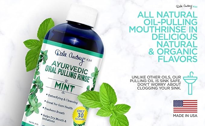 Oil Pulling Rinse & Salt Water Oral Mouth Rinse | Organic Mint Sesame Oil | Organic Mouthwash for Teeth Care & Healthy Gums | Teeth Whitening & Gum Care Mouthwash, Vegan Cruelty Free Bundle Pack
