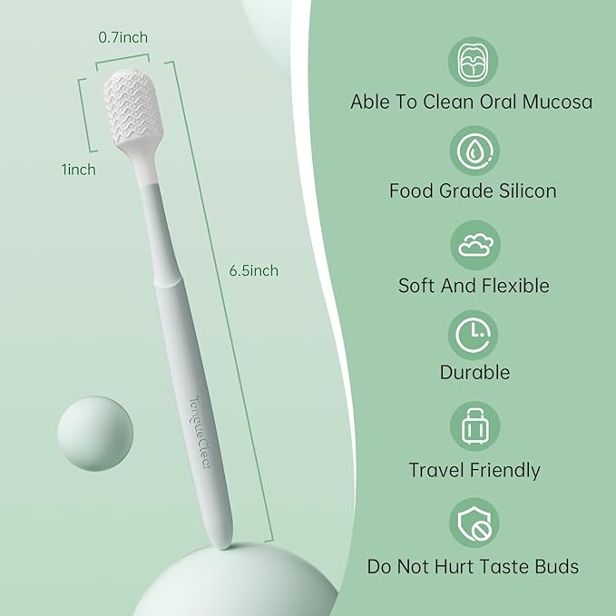 Effective Tongue Scraper and Oral Mucosal Cleaner Kit for Adults - Ergonomic Tongue Cleaner Promotes Fresher Breath, Oral Mucosal Cleaner package, Personal Care Essential (Pink)