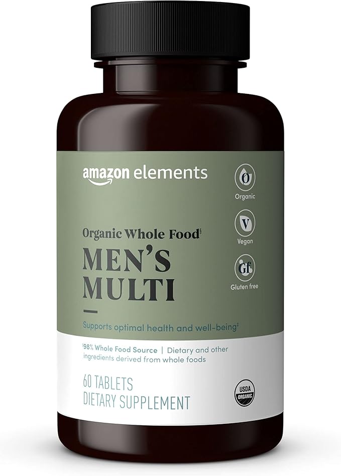Amazon Elements Organic Whole Food Men's Multi, 60 tablets
