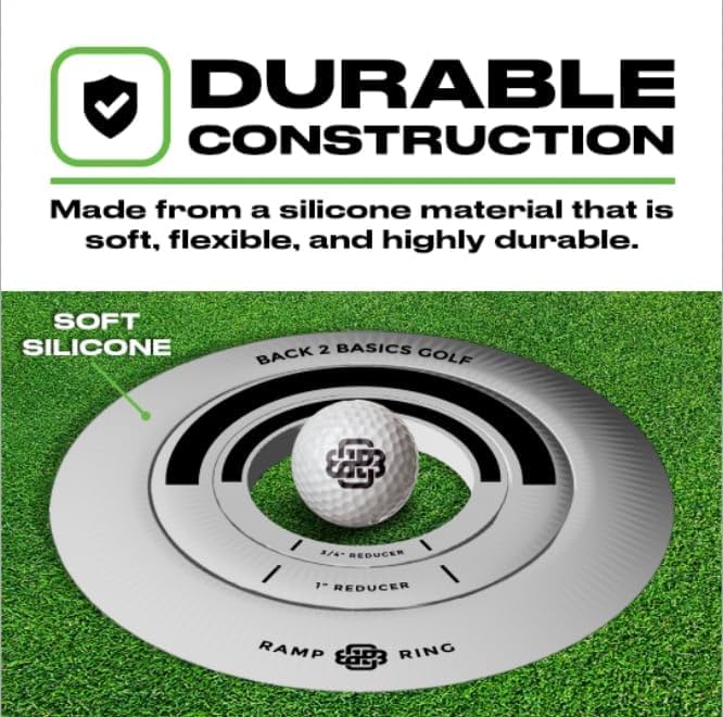 3-Piece Putting Ring Set, Putting Green Indoor Ramp Ring & Hole Reducers for Ultimate Precision Golf Practice, Usabe for Indoor Golf Hitting Mat & Putting Green Outdoor, Golfing Gifts for Men & Women