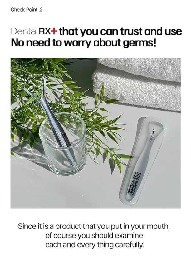 Surgical Steel Tongue Scrapers for Adults and Kids (2 Pack, Different Size), Surgical Steel Tongue Cleaners, Prevent and Reduce Bad Breath