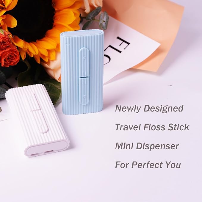 Ultra-Small Dental Floss Picks 2 Dispenser,Shred Resistant Flosser,20 Count Floss Sticks,Best Denal Tools for Oral Care,for Anywhere