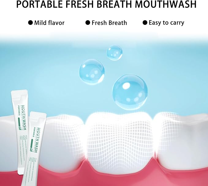 60PCS Travel Size Mouthwash,Portable Mini Mouthwash,Long-Lasting Freshness Travel Mouth Wash for Oral Care A52