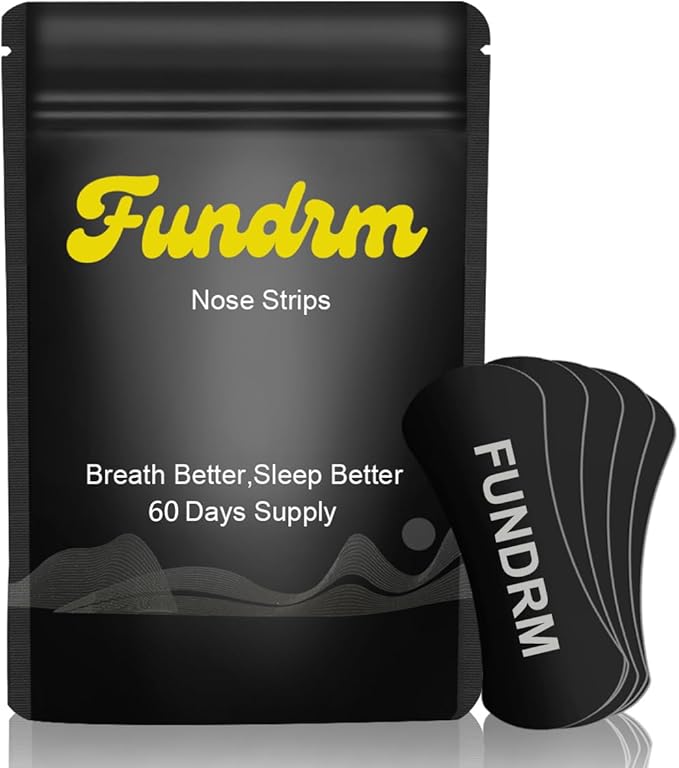 60 Count Nasal Strips for Anti Snoring Nose Tapes for Breathing Increased Airflow Nasal Congestion Relief Nose Adhesive Dilator Form for Improve Sleep Patches On Sensitive Skin