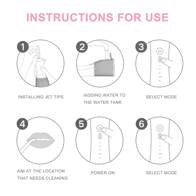 Replacement Tips for Oralfree Nicwell Water Flosser, Water Flosser Replacement Heads Oral Irrigator Jet Tip