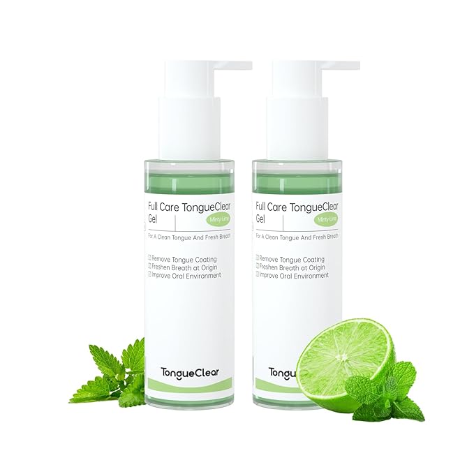 Tongue Cleaner Gel | Fresh Mint Tongue Cleaning Paste | Bad Breath and Halitosis | Mouth Odor Eliminator | Use with Tongue Brushes & Scrapers (2 Pack)…