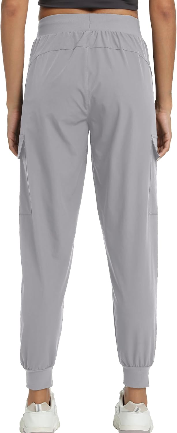 Kcutteyg Womens Water Resistant Hiking Pants with Pockets Quick Dry Soft Athletic Workout Joggers Pants for Camping Travel