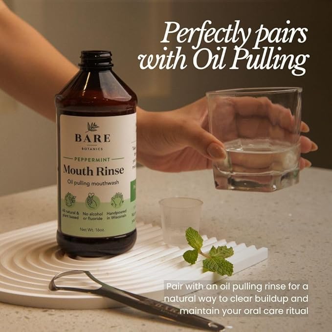 Bare Botanics Tongue Scraper 2 pcs | Durable Stainless-Steel and Reusable Tongue Cleaner w/Case | Compact Oral Hygiene Tool