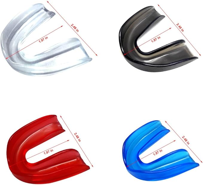 4 Set Mouldable Sports Mouth Guards for Adults & Kids(Age 8-12),Tooth Protector for Taekwondo Football,Basketball,Boxing,Wrestling,Kickboxing - BPA Free (Multi-Color)