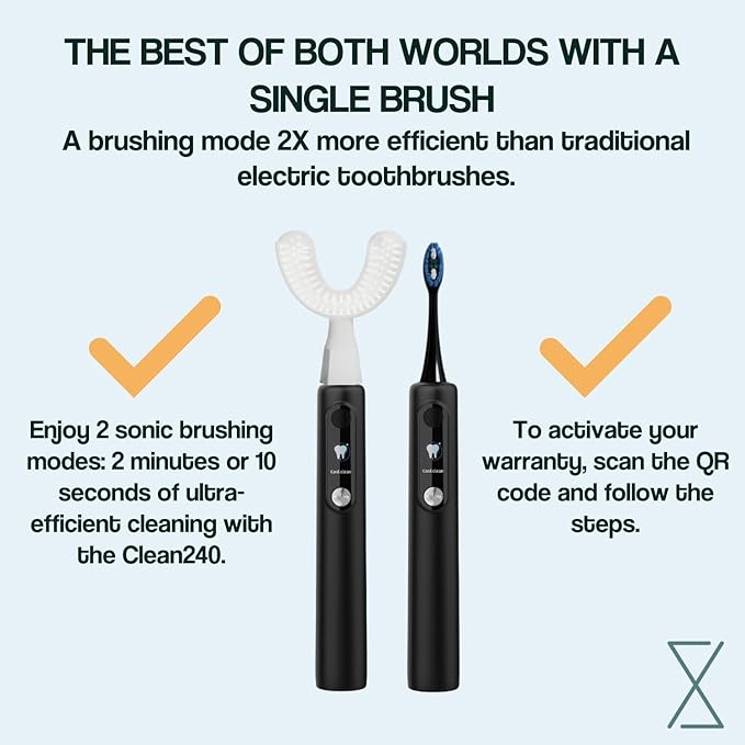 Y-Brush New Ultra Premium 2025 - Sonic Toothbrush 6 Brushing Modes - 6-Month Battery with USB-C, Advanced Plaque Removal, Whitening Technology, Clinically Proven - Adult