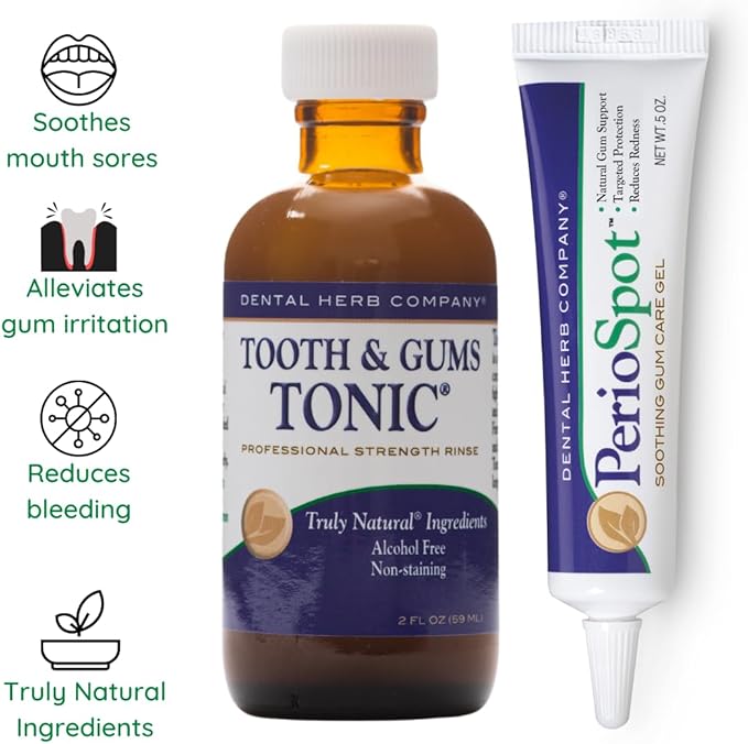 Mouth Sore & Gum Care Kit – Natural Relief for Mouth Sores, Gum Irritation & Discomfort | Truly Natural, Alcohol-Free, Plant-Based | Dental Herb Company