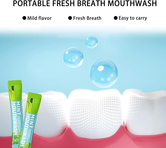 60PCS Travel Size Mouthwash,Portable Mini Mouthwash,Long-Lasting Freshness Travel Mouth Wash for Oral Care A6