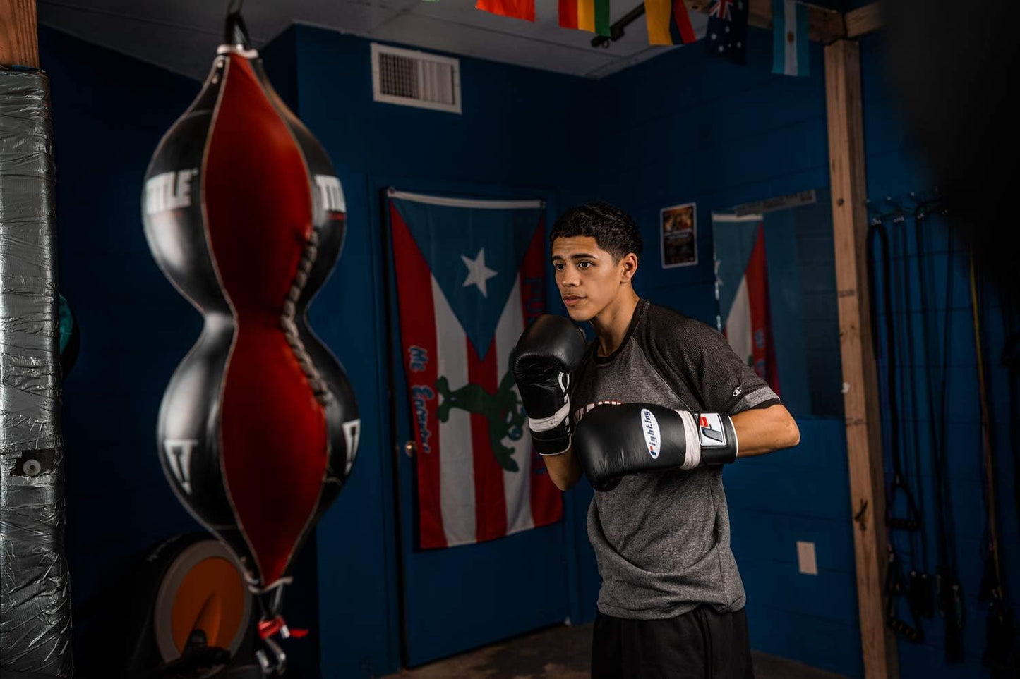 Fury Professional Lace Training Gloves - Lace Up Sparring Gloves for Boxing, Bag, and General Training