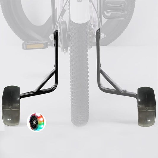 1 Pair Bike Training Wheels Mute Flash Wheels,Children Bicycle Wheels Flash Mute Wheel Compatible for 12 14 16 18 20 inch Single Speed Bike