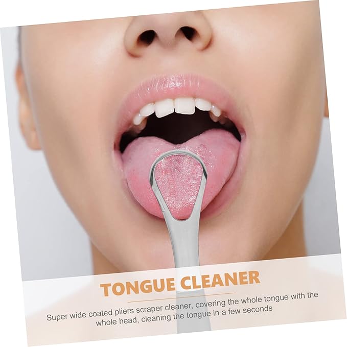 GALPADA Tongue Scraper for Adults Oral Care Tool Stainless Steel Tongue Cleaner Storage Box for Easy Cleaning