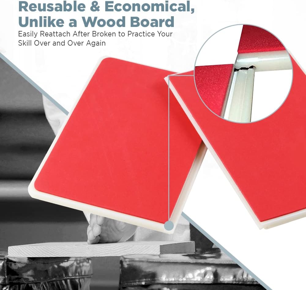 Logest Rebreakable Boards Martial Arts - Taekwondo Karate MMA Boards - Reusable Plastic Training Breaking Boards for Kids & Adults Available in 6 Levels of Difficulty Taekwondo Boards for Breaking