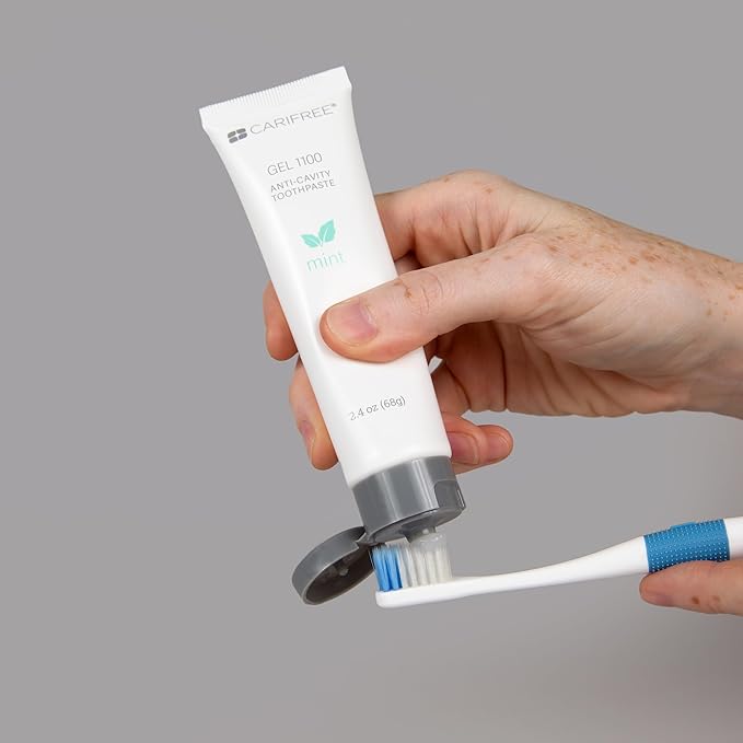 CariFree Gel 1100, Mint Flavored, Anti-Cavity Fluoride Toothpaste with Nano Hydroxyapatite for pH Neutralization, Enamel Protection, Dentist Recommended for Kids and Adults (Pack of 4)