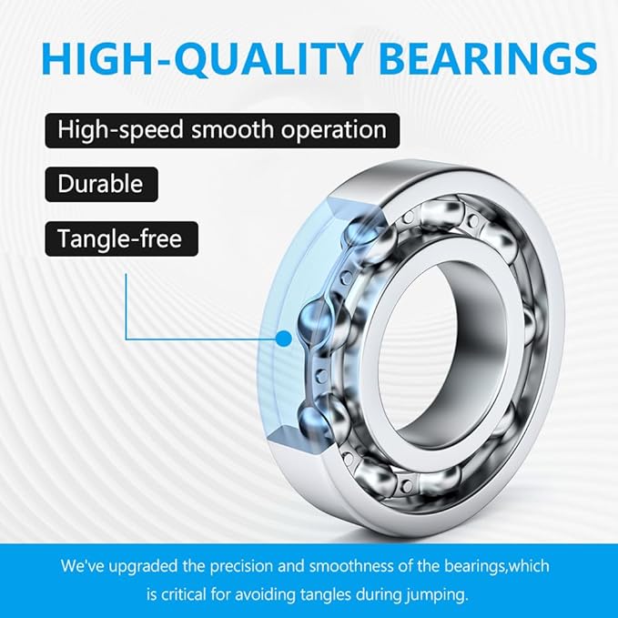 Jump Rope, HANDIO jump ropes 1/2 lb Weighted Jump Rope for Boxing, Cardio, Crossfit Workout, 8~10ft Range Adjustable Length Steel Ropes with Ball Bearings and Metal Handles, Jumpropes Suitable for Men