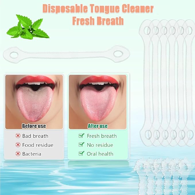 20 Count Disposable Tongue Scraper, Tongue Cleaner for Adults and Kids, Ergonomic plastic tongue scraper,Tongue Scrubber for Oral Care,Reduce Bad Breath,Promote Fresh Breath