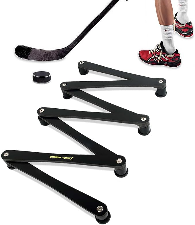 Lightweight Hockey Stick Handling Training Equipment for Enhanced Handling, for Puck Control - Solid, Portable, Durable and Multi-Angle Adjustable, Black