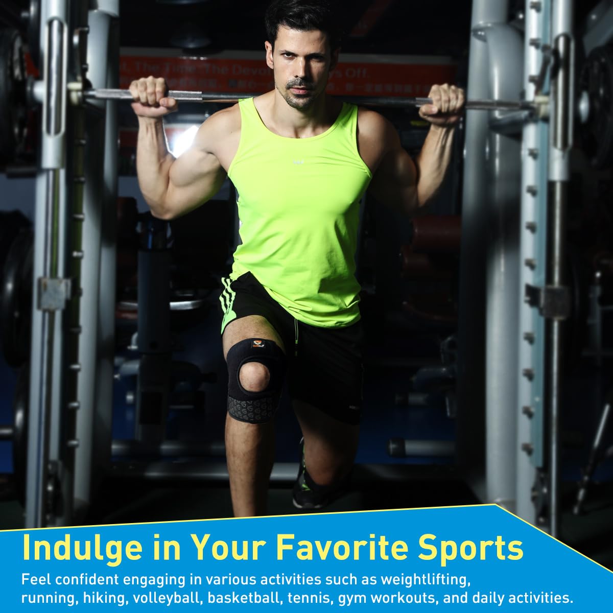 Knee Brace for Men Women Knee Pain Relief Patellar Tendon Support Strap Adjustable Patella Stabilizer Knee Straps for Meniscus Tear,Injury Recovery,Mcl