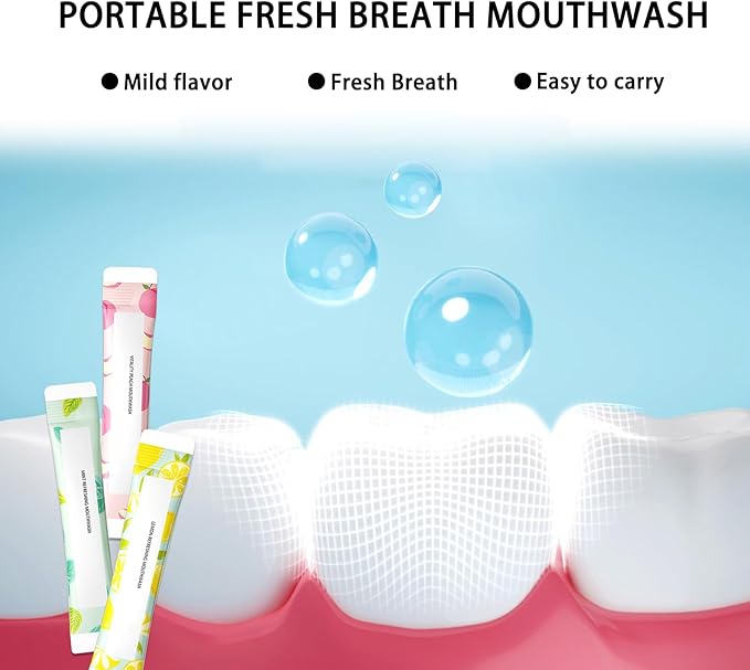 60PCS Travel Size Mouthwash,Portable Mini Mouthwash,Long-Lasting Freshness Travel Mouth Wash for Oral Care A22