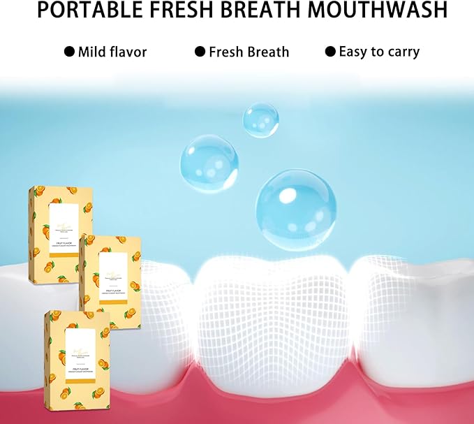 60PCS Travel Size Mouthwash,Portable Mini Mouthwash,Long-Lasting Freshness Travel Mouth Wash for Oral Care A32