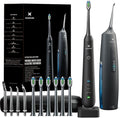 2-1 Oral Clean Kit- Water Dental flosser & Electric Toothbrush Combo- Brushing & Flossing- for Teeth Cleaning and Gum Health (Black)