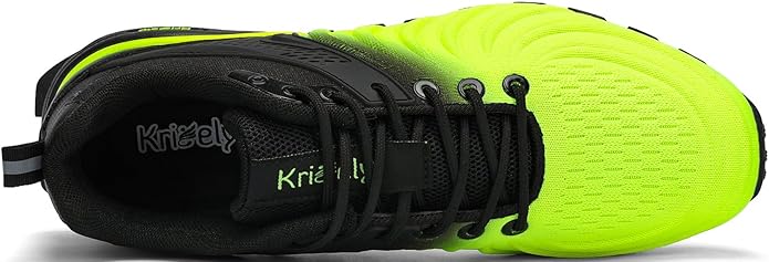 Kricely Men's Walking Shoes Breathable Lightweight Fashion Sneakers Non Slip Sport Gym Jogging Trail Running Shoes