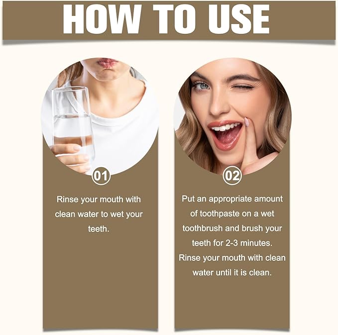 Tooth Refresh Toothpaste, Fresh Breath Toothpaste, Natural Oral Care & Enamel Repair, Helps Remove Coffee, Tea & Wine Stain(2PCS)