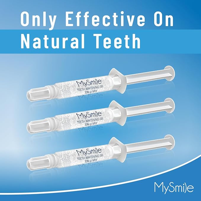MySmile Teeth Whitening Kit with LED Light, 10 Min Fast Teeth Whitener with 3 x 35% Carbamide Peroxide Whitening Gel, Helps to Remove Stains from Coffee, Smoking, Wines, Soda, Food