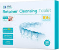 Y-Kelin Retainer Cleaner, Mouth Guard Cleaning Tablets - Remove & Clear Stains from Dental Appliances - in 3 Minutes (Mint,36 PCS)