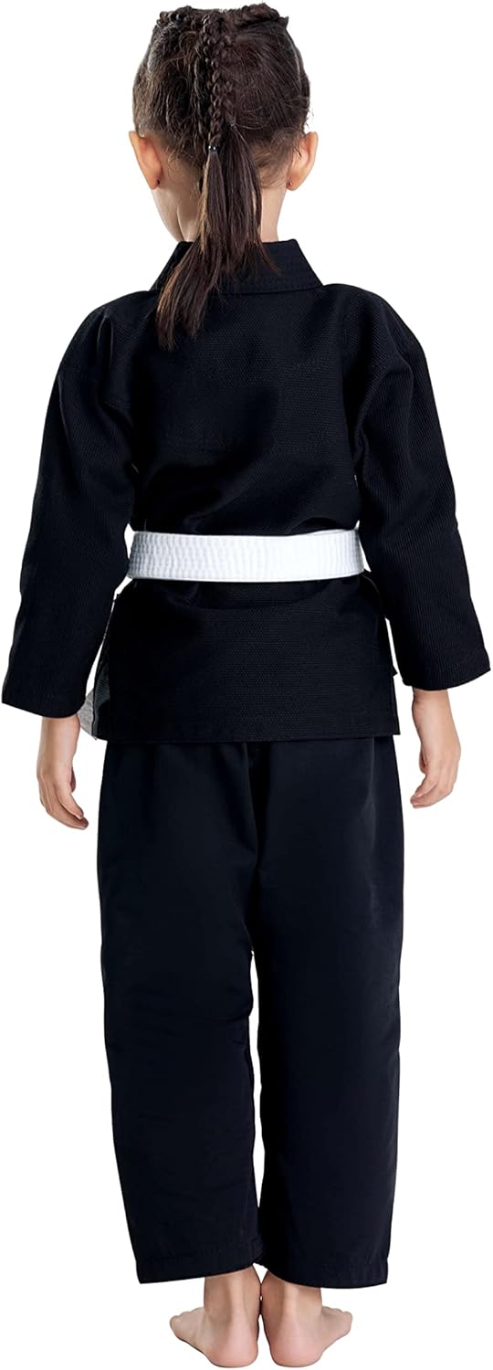 JUST YEARN Kids BJJ GI, Youth IBJJF Children’s Students Brazilian Jiujitsu Gi kimono Pre-washed Fabric Belt Not Included.