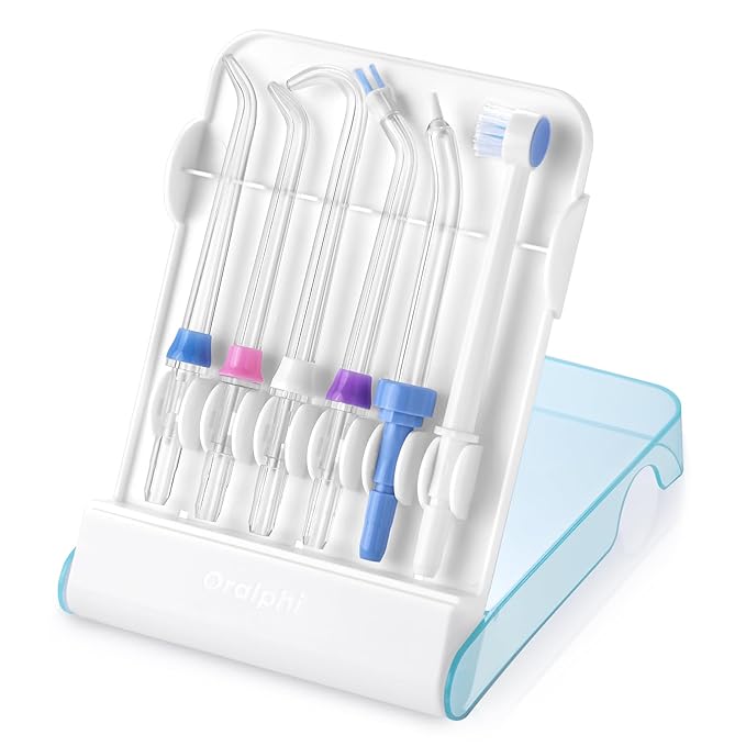Replacement Tips for Waterpik, Water Flosser Replacement Heads Parts for Waterpik Oral Irrigator (2 Classic Jet Tips & Storage Case Bundle)