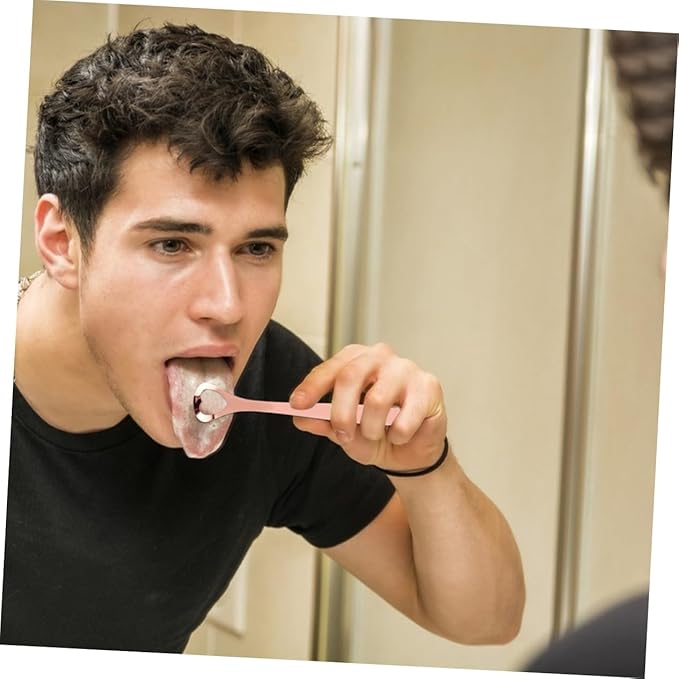1set Stainless Steel Tongue Scraper for Oral Tongue Coating Travel-friendly Design Easy to