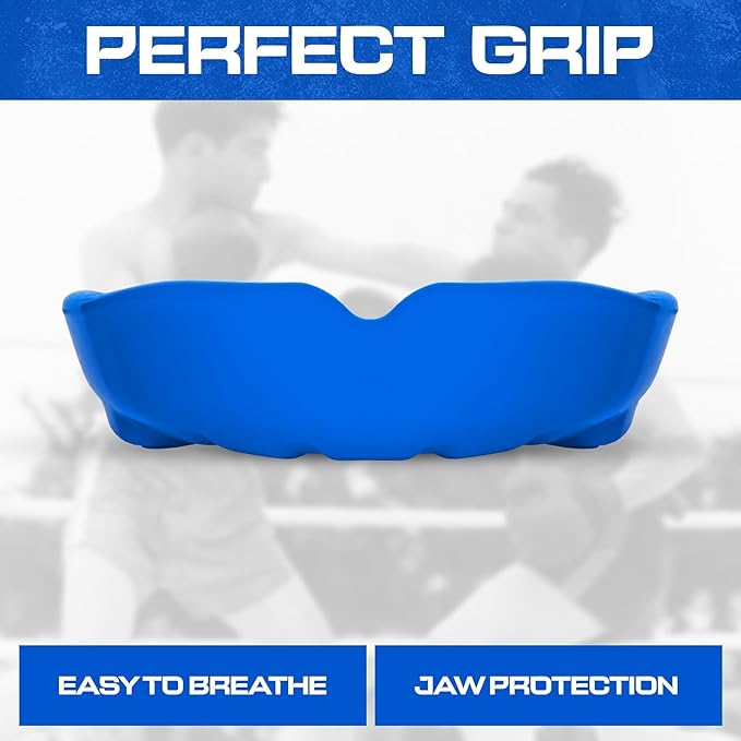 Sports Mouth Guard for Kids,Youth,Boys,Girls,Child Teen Mouthguard with Case (BPA Free) for Boxing, Martial Arts,MMA Karate,Lacrosse,Football,Soccer and All Contact Sports (Royal Blue)