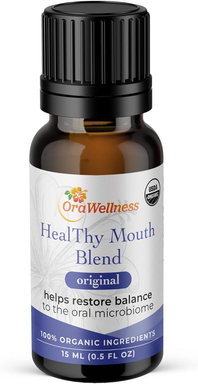 OraWellness Healthy Mouth Blend Organic Tooth Oil, Fluoride Free Made in The USA Toothpaste & Mouthwash Alternative Tooth, Natural Rinse for Healthy Teeth & Gums for Women, Men and Kids, Pack of 1