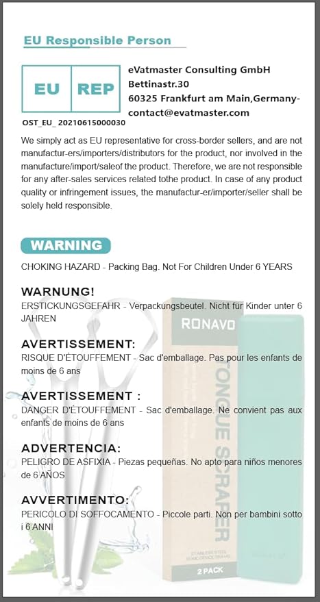 RONAVO Tongue Scraper Tongue Cleaner (New Series) Tongue Scraper for Adults Portable Storage Tongue Coating Removal Bad Breath Care Metal Tongue Scraper with Pink Carrying Case