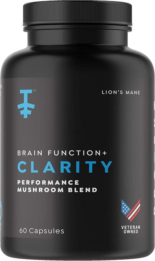 Lions Mane Supplement Capsules - Lion's Mane & Reishi Mushroom Capsules, Nootropics Brain Supplements for Memory and Focus, Mushroom Supplement, Brain Energy Supplements - 60 Count