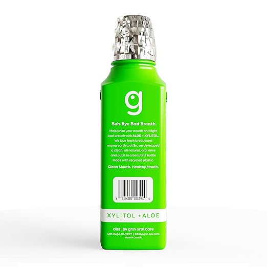 Grin Fresh Breath Oral Rinse, 16 Fl Oz, Fresh Breath Mouthwash, Super Mint Flavored, Alcohol-Free