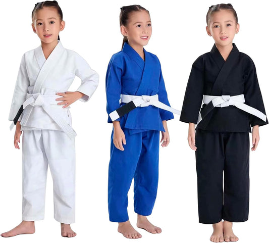 JUST YEARN Kids BJJ GI, Youth IBJJF Children’s Students Brazilian Jiujitsu Gi kimono Pre-washed Fabric Belt Not Included.
