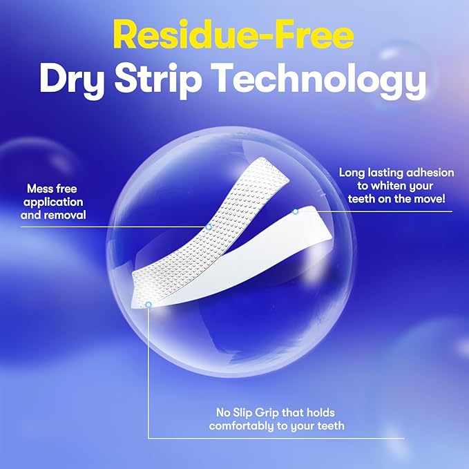 MySmile Teeth Whitening Strips, Hydroxyapatite-Infuse White Strips, Non-Sensitive Teeth Whitening with Soothing Natural Ingredients, Enamel-Safe, Residue-Free, Non-Slip, 7 Treatments Kit (14 Count)