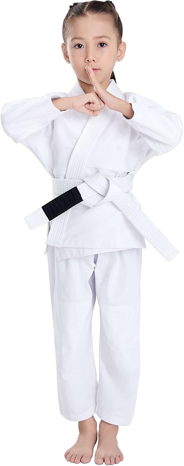 JUST YEARN Kids BJJ GI, Youth IBJJF Children’s Students Brazilian Jiujitsu Gi kimono Pre-washed Fabric Belt Not Included.
