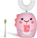Kids U Shaped Electric Toothbrush，auto Sonic Baby Toothbrush，Cartoon Dinosaur 360-Degree Cleaning IPX7 Waterproof Design*（2-7y）