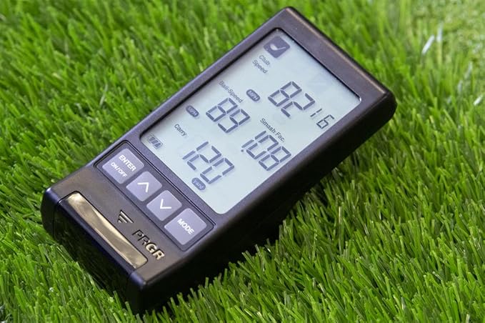 HS 130-A Portable Golf Launch Monitor | Doppler Radar Measures Club & Ball Speed, Smash Factor, Total & Carry Distance | Tracks Swing Speed Training Aids