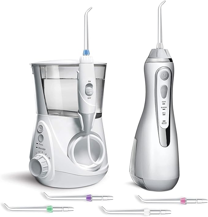 Flosser Replacement Tips for Waterpik Water Flosser, Reach Flosser Refill Heads Replacement Heads for Waterpik, Compatible with Waterpik Oral Irrigator & Dental Flosser(6 Classic Jet Tips)