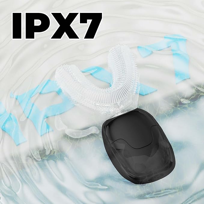 U Shaped Electric Toothbrush for Adults - 360° Adult u Shaped Brush Nylon bristles, Rechargeable Electric Toothbrush,Teeth Whitening Brush for Home & Travel Use (Pink)